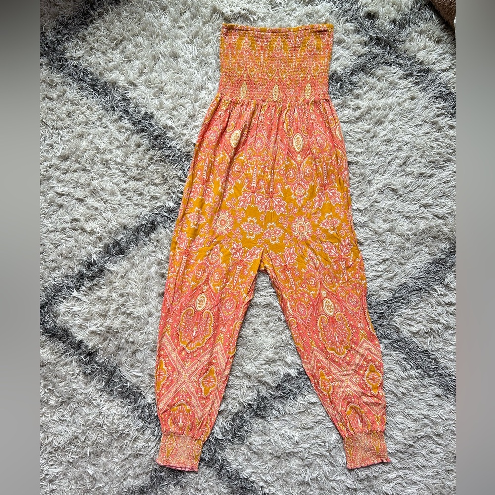 NWOT Free People Thinking of You Strapless Jumpsuit